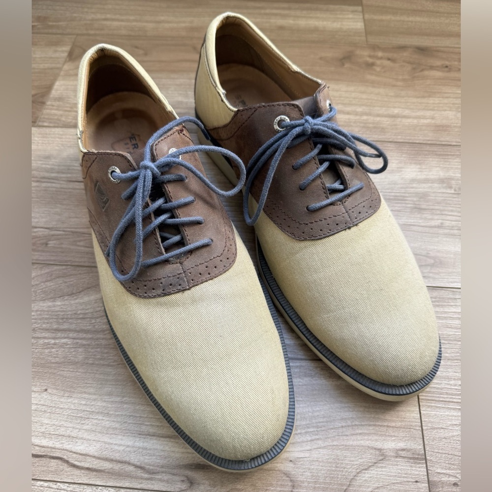 Sperry Top-Sider Casual Oxford Saddle Shoe Men’s Size 9.5 Brown Tan